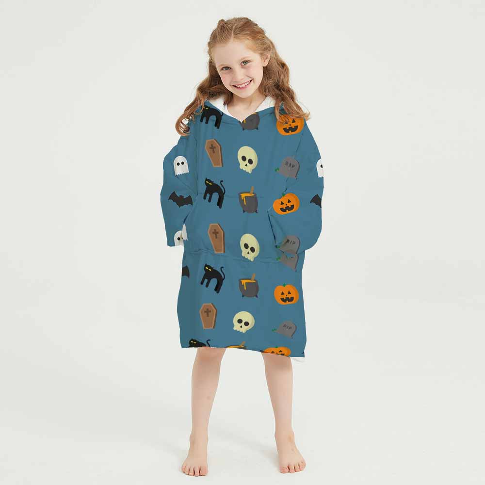 3d halloween winter homewear blanket hoodie