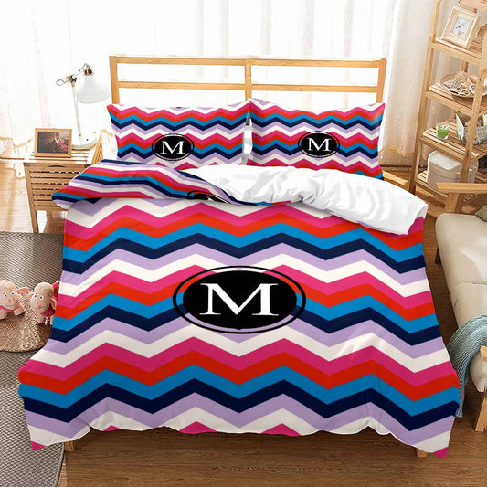 Monogram M duvet covet set