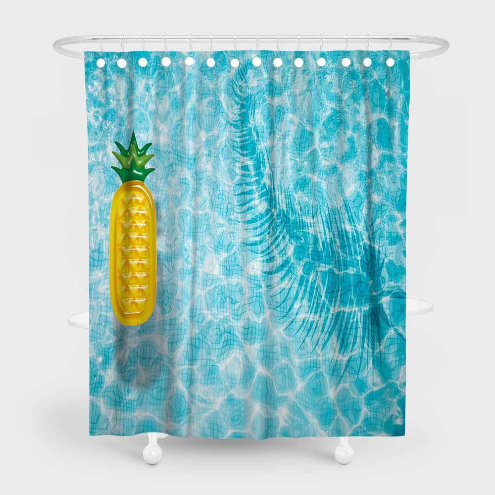 3D waterproof and mildewproof shower curtains pineapple boat