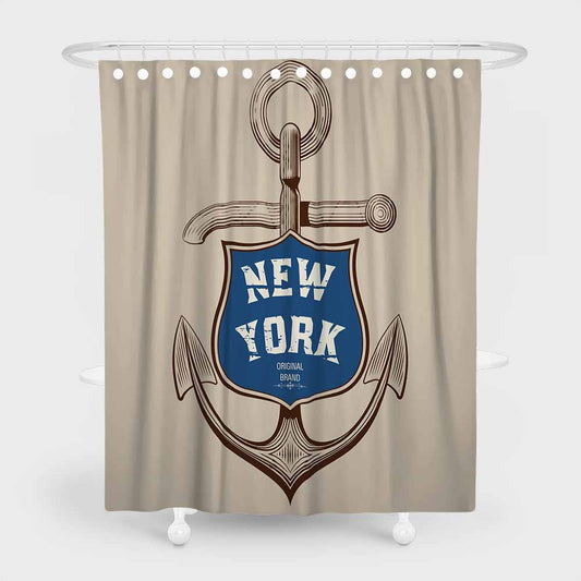 3D waterproof and mildewproof shower curtains New York anchor