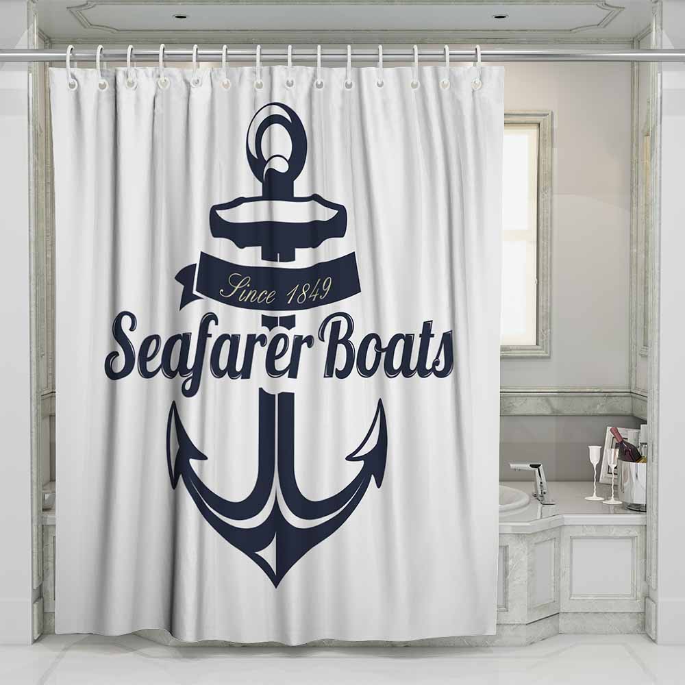 3D waterproof shower curtains seafarer boats