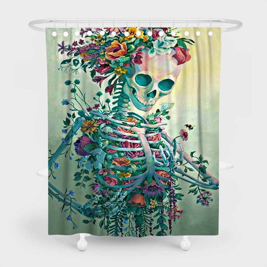 3D waterproof and mildewproof Skeleton shower curtains
