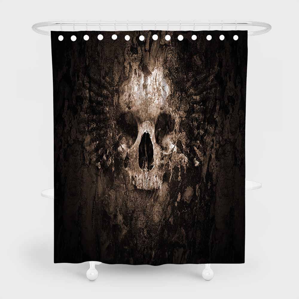 3D mildewproof dark skull shower curtains home decro