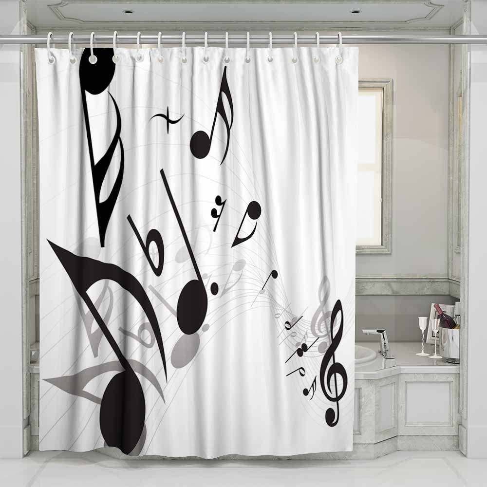3D waterproof shower curtains fluttering music