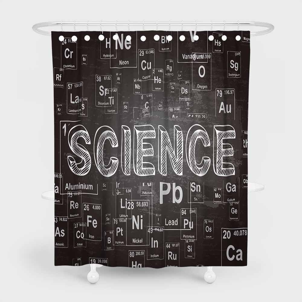 3D waterproof shower curtains elements