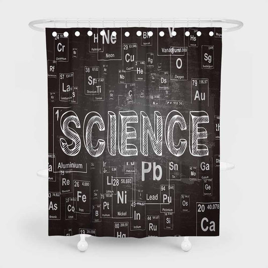 3D waterproof shower curtains elements