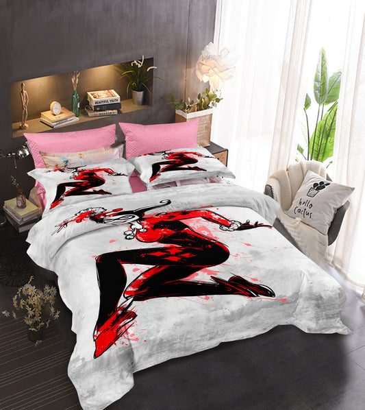 Joker's Partner Quilt Set - Punk Style Harley Quinn Duvet Covers