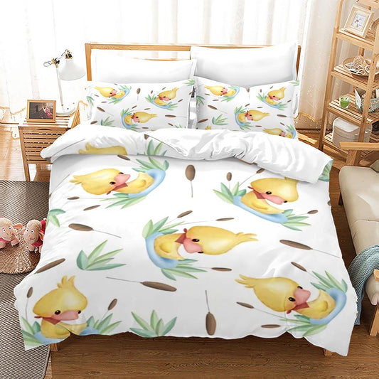 Adorable Duckling 4-Piece Bedding Set for Sweet Dreams