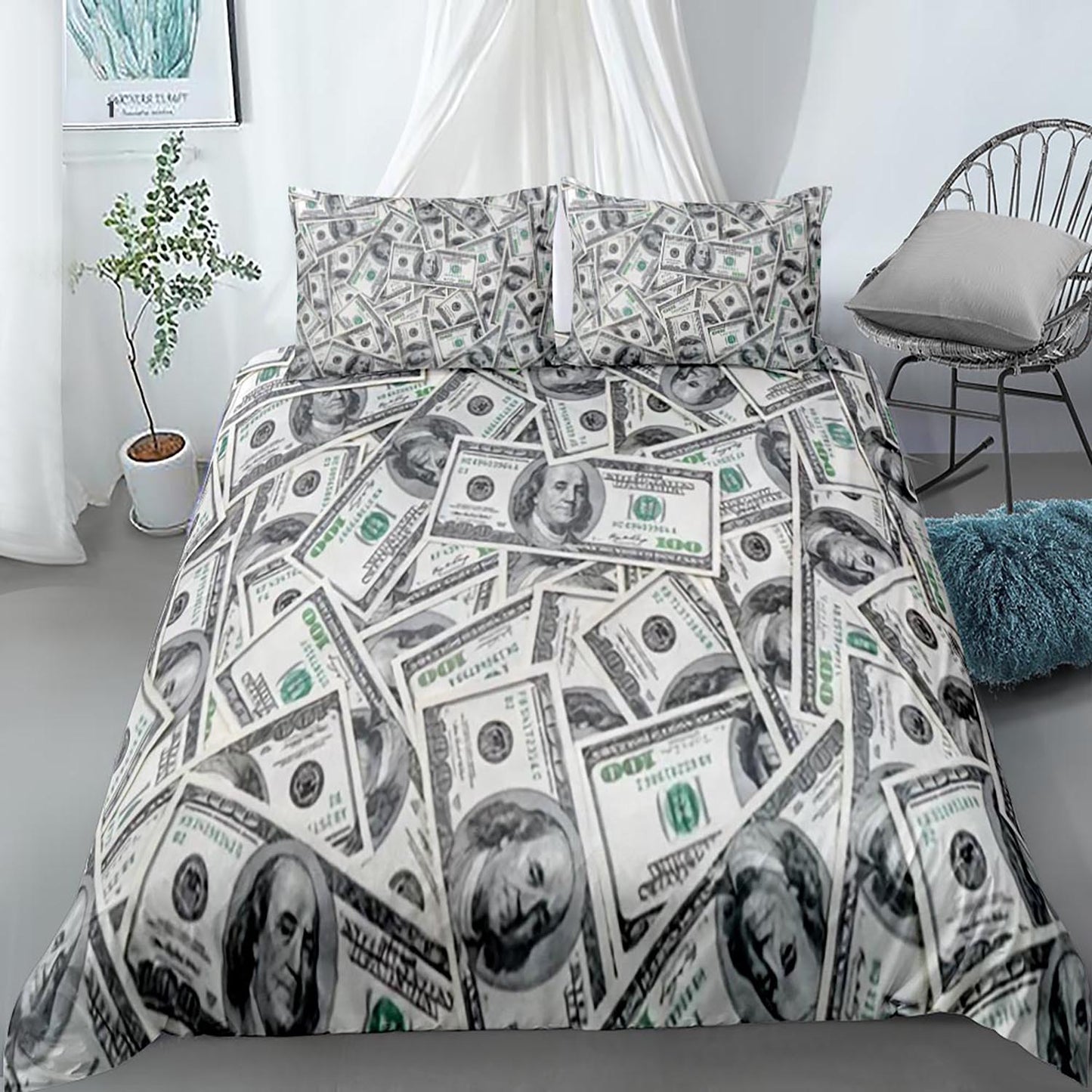 Federal Reserve Luxury 4-Piece Bedding