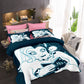 Harley Quinn Bold Print Bedding Set - 4PC Comic-Inspired Luxury Comforter