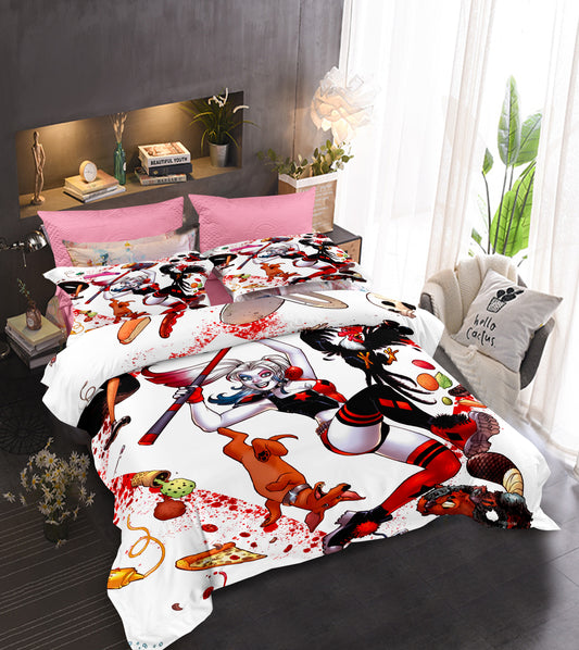 Anarchy Queen Duvet Set - Harley Quinn Signature Color 4PC Comforter