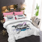 Crazy Quinn Combo: Firearm & Baseball Bat Duvet Cover Set