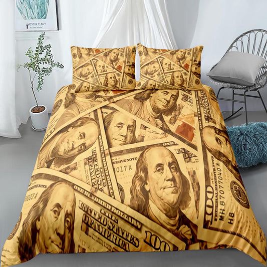 Golden Dollar Dreams Bed Sheet Set