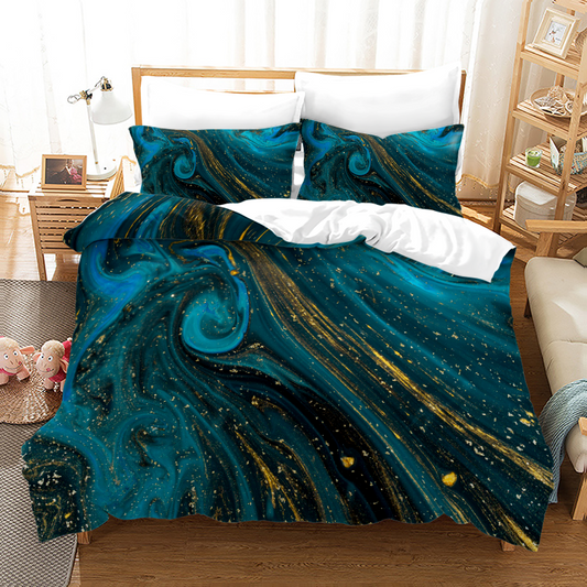 Modern Marble Stripe Luxury Bed Sheets