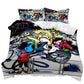Hand-Drawn Doodle Print Bedding Collection - Full/Queen Size