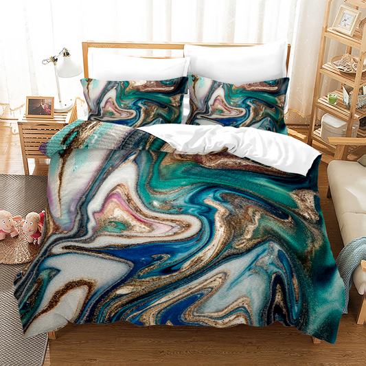 Minimalist Marble Stripe Comforter Set
