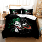 Psycho Chic Bedding Ensemble - Edgy Joker Print 100% Cotton 4-Piece Set