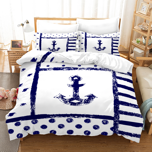 Nautical Luxury Anchor Bedding 4-Piece