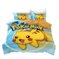 Vibrant Pikachu Bedroom Decor - Soft 4-Piece Bedding Collection