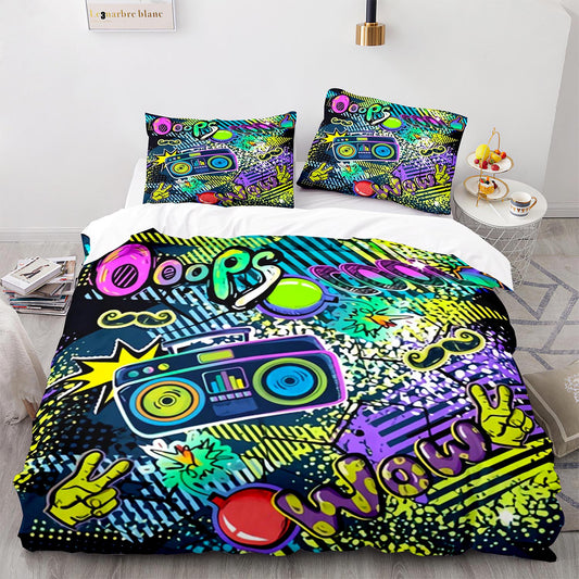 Whimsical Doodle Bed Set - 4 Pieces