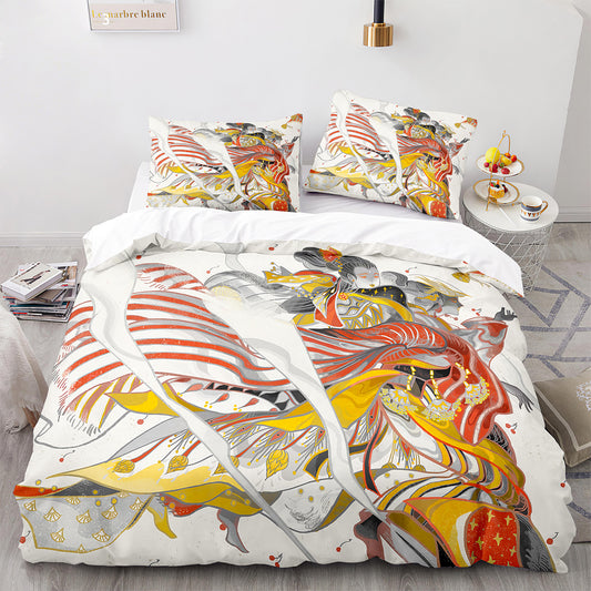 Kitagawa Utamaro Beauty Silhouette Duvet Cover