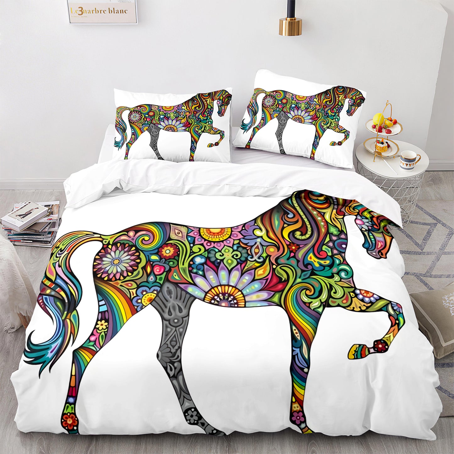 Horse Jumping Duvet Cover