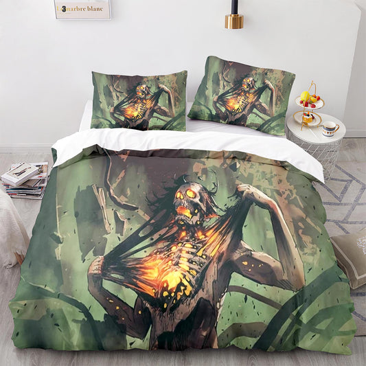 Dark Fantasy Bedding Collection - Creepy Character Duvet Cover & Pillows