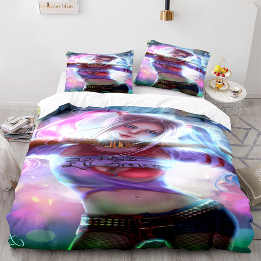 Neon Asylum Bedding - Holographic Arkham Hospital Stripes