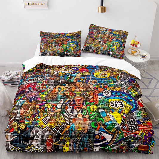 Abstract Doodle Duvet Cover Set