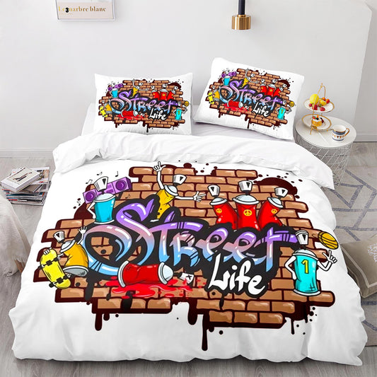 Funky Doodle Print Bedding