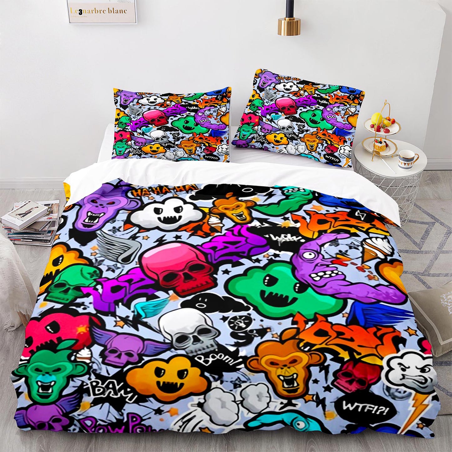 Rainbow Doodle Bedding Set