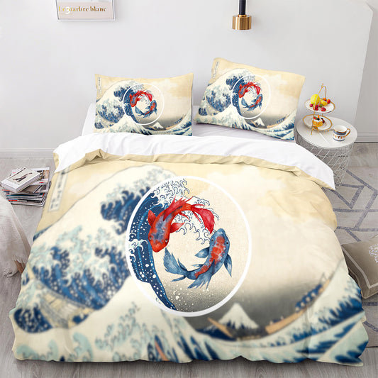 Japanese Woodblock Print Bedding