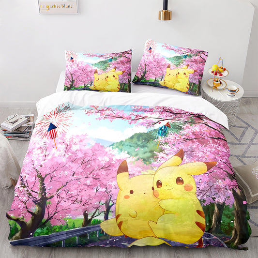 Pok¨¦mon Lovers¡¯ Dream Bedding - Pikachu 4-Piece Quilt Cover Set