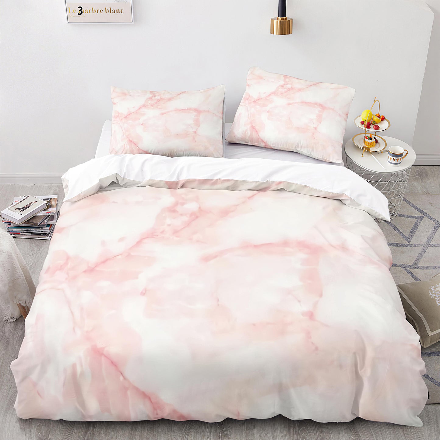 Sleek Marble Print Comforter