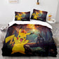 Pikachu 4-Piece Bedding Set - Super Soft Cotton for Kids & Adults