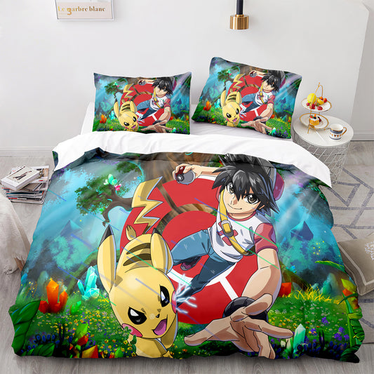 Pok¨¦mon Sleep Essentials - Pikachu 4-Piece Bedding Bundle