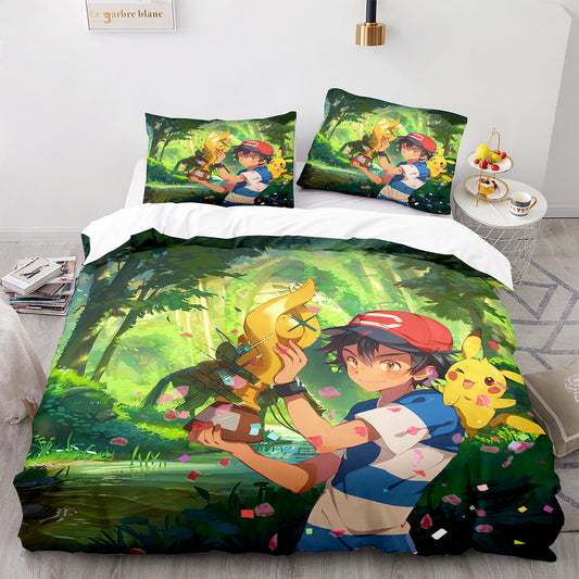 Pikachu Collection 4PC Bedding - Durable Fabric & Vibrant Colors