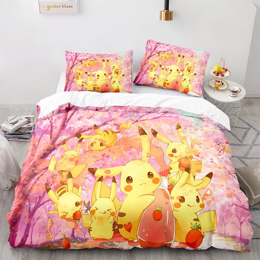 Pikachu Fan¡¯s Ultimate Bedding - Anime Theme 4-Piece Luxury Set