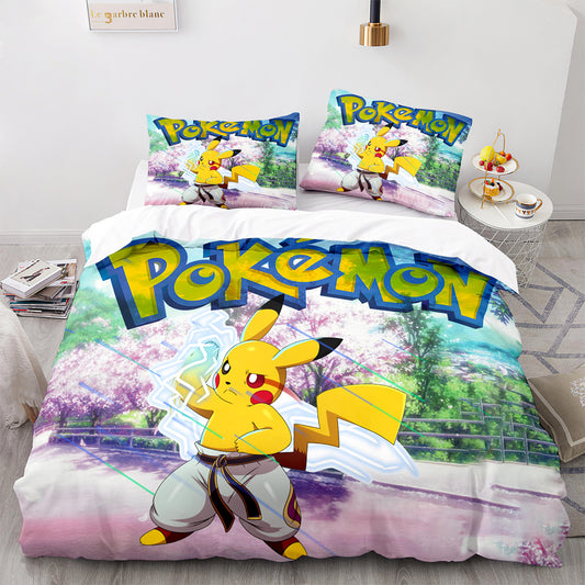 Bright Yellow Pikachu Duvet Cover - Fun & Functional Bedding