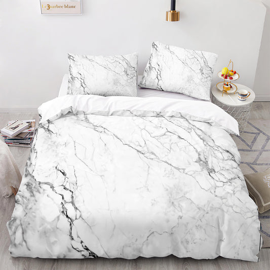 Luxury Marble Print Bedding Set-4pc Elegant Collection