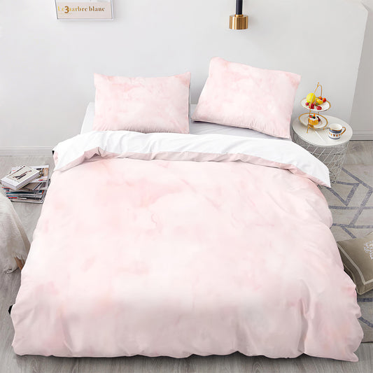 Designer Marble Print Bed Sheets-King Size