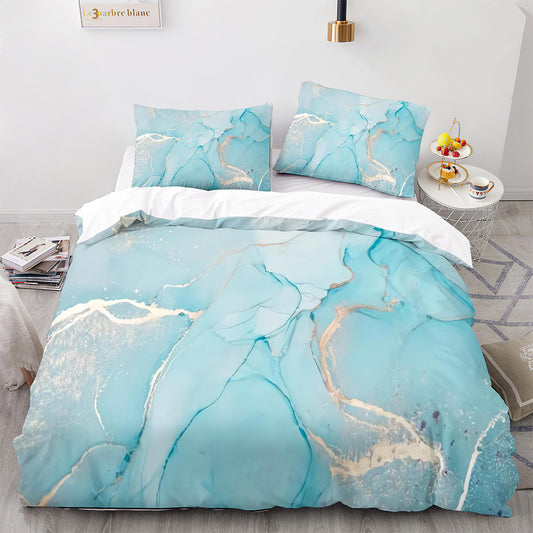 Watercolor Marble Duvet Cover Set-Twin/Full