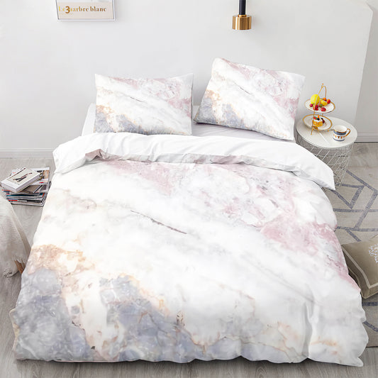 High-End Marble Print Bedding