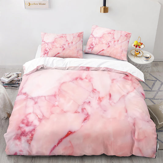 Marble Themed Luxury Bed Set