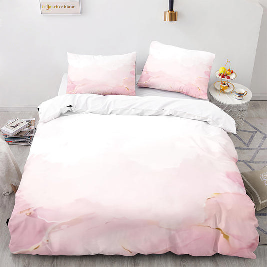 Geometric Marble Print Bed Set-Modern Home Decor
