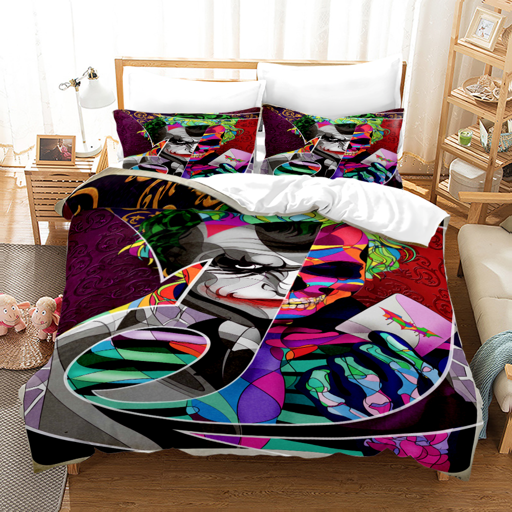 Killing Joke Bed Ensemble - Comic-Book Collage 4-Piece with Neon Accents