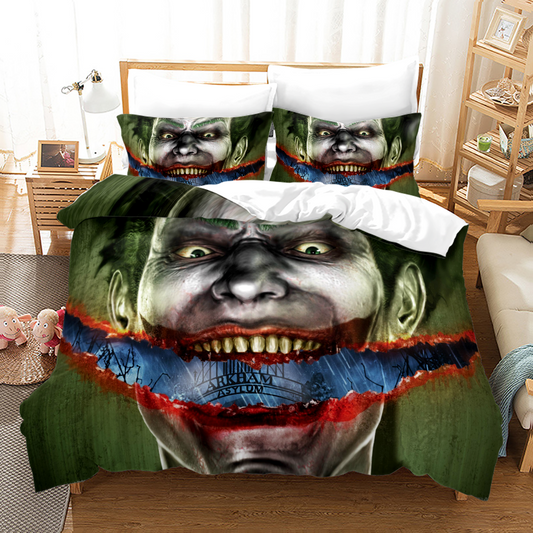 Madness Unleashed: Joker-Themed 4-Piece Comforter Set