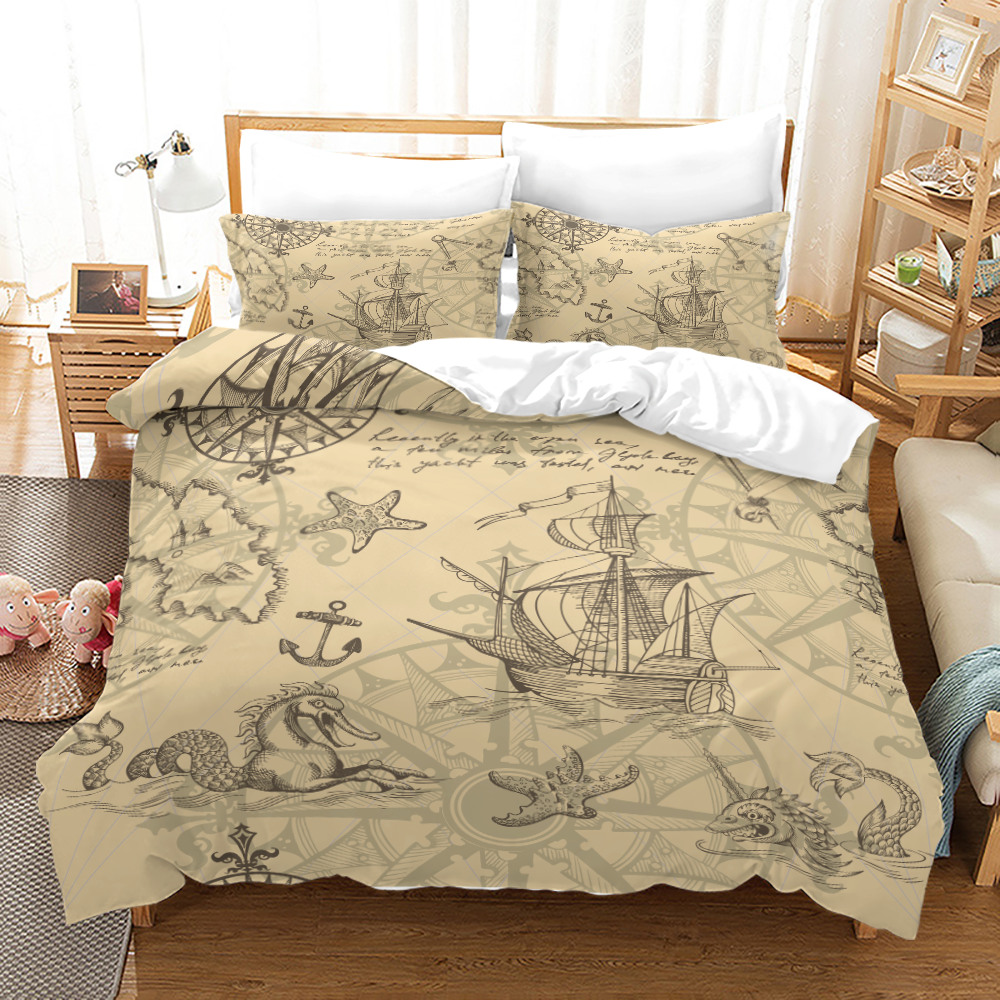 High Seas Pirate Ship Bedding 4-Piece Set