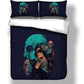 Mystic Night Bedding Set - Skull & Tattooed Woman with Cat