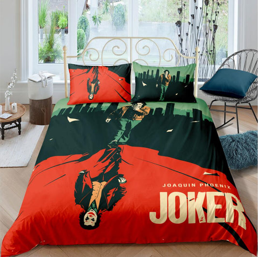 Green Hair Joker Bedding - Vibrant 4-Piece Cotton Set